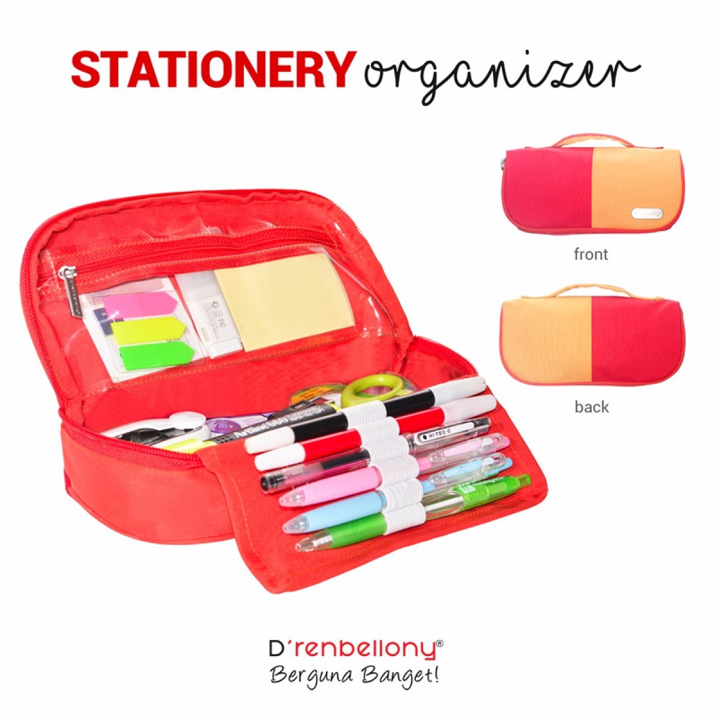 

Stationery Organizer (STO) D'renbellony - Red Yellow (Tempat Pensil) F-20
