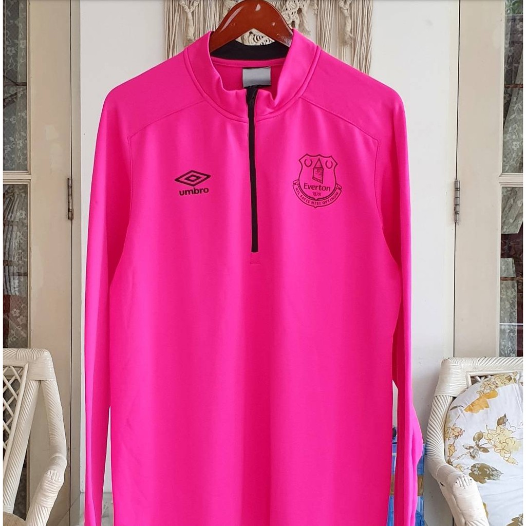 Jersey / Jacket Everton 2018-2019 Training Half Zipper Umbro Original Pink