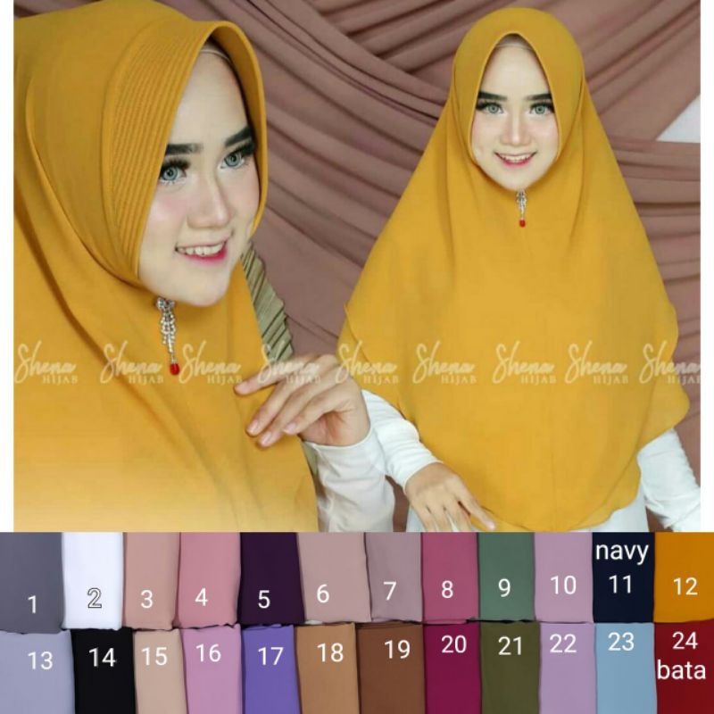 Khimar 2 Layer Ceruty Babydoll