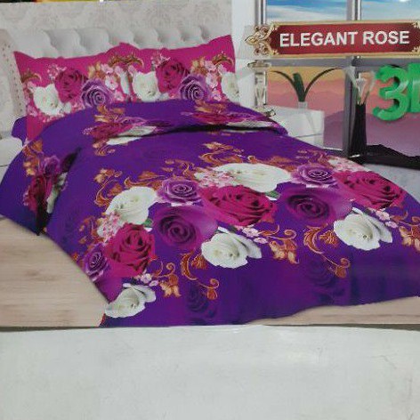 Bed cover bonita sprei karet uk 180x200 Elegant Rose