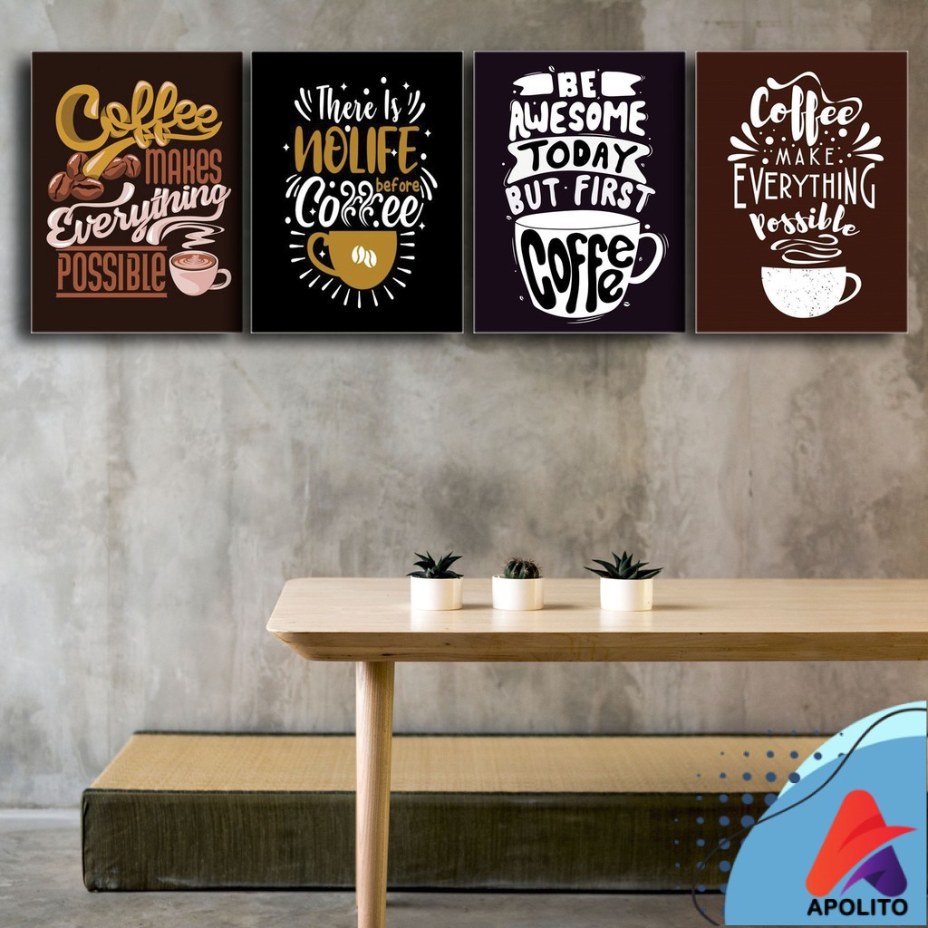 HIASAN DINDING CAFE KOPI WALL DECOR PAJANGAN POSTER KAYU CAFE KOPI