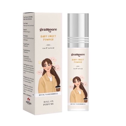 (BPOM) GEAMOORE ADDICTED SERIES Spray 15ml Parfume unisex | Geamoore Parfum Spray 11ml Premium Series-BABY POWDER - 6 ML