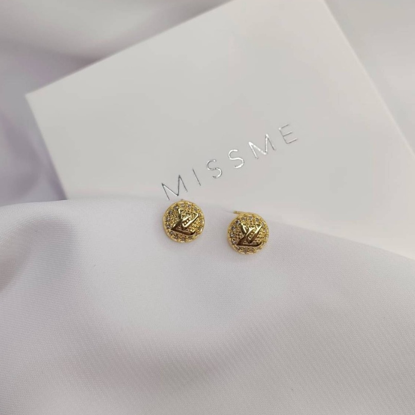 anting emas giwang titanium + box anti karat