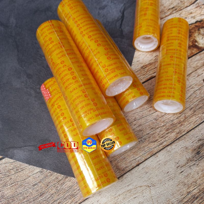 SUPREME 10yard/Selotip/Isolasi KADO Bening/Perekat/Lakban