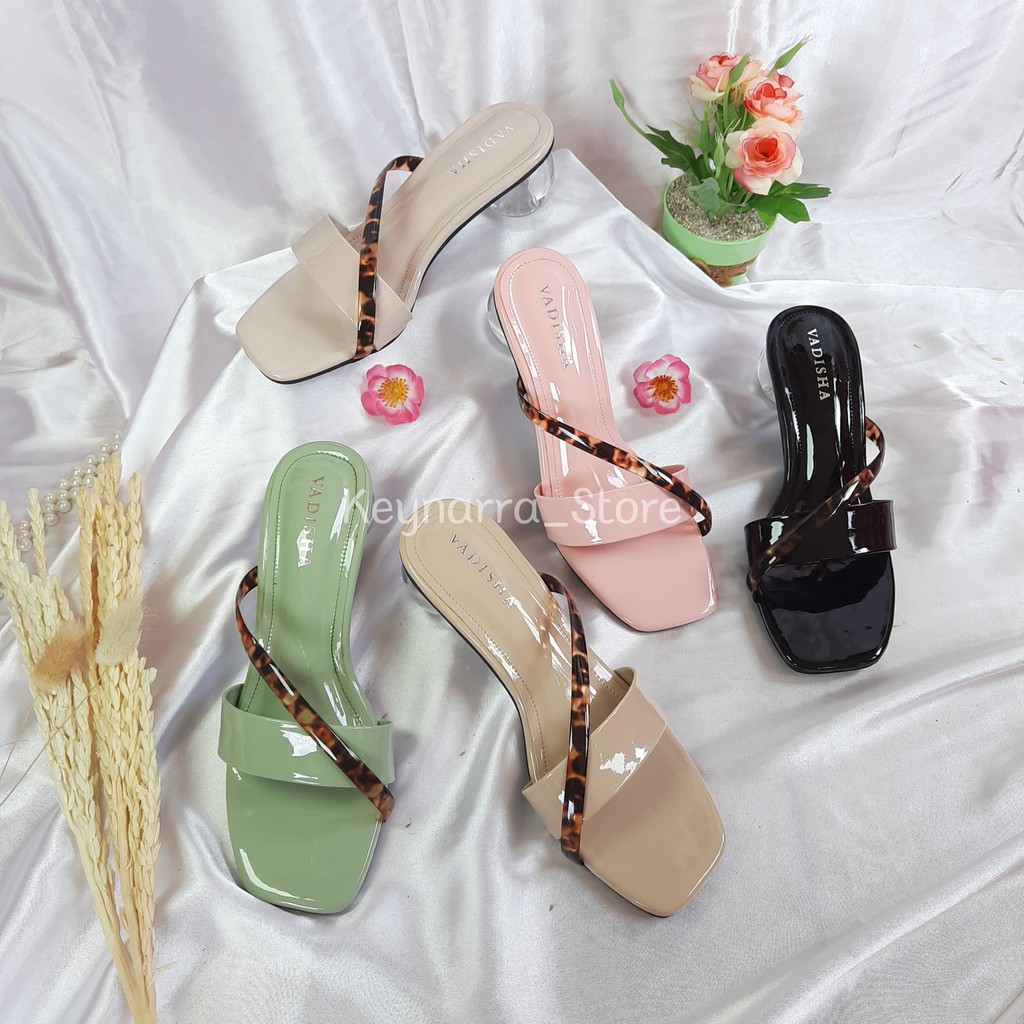 keynarra Best Quality Belleza Heels Kaca Oval Transparan Premium 5 CM