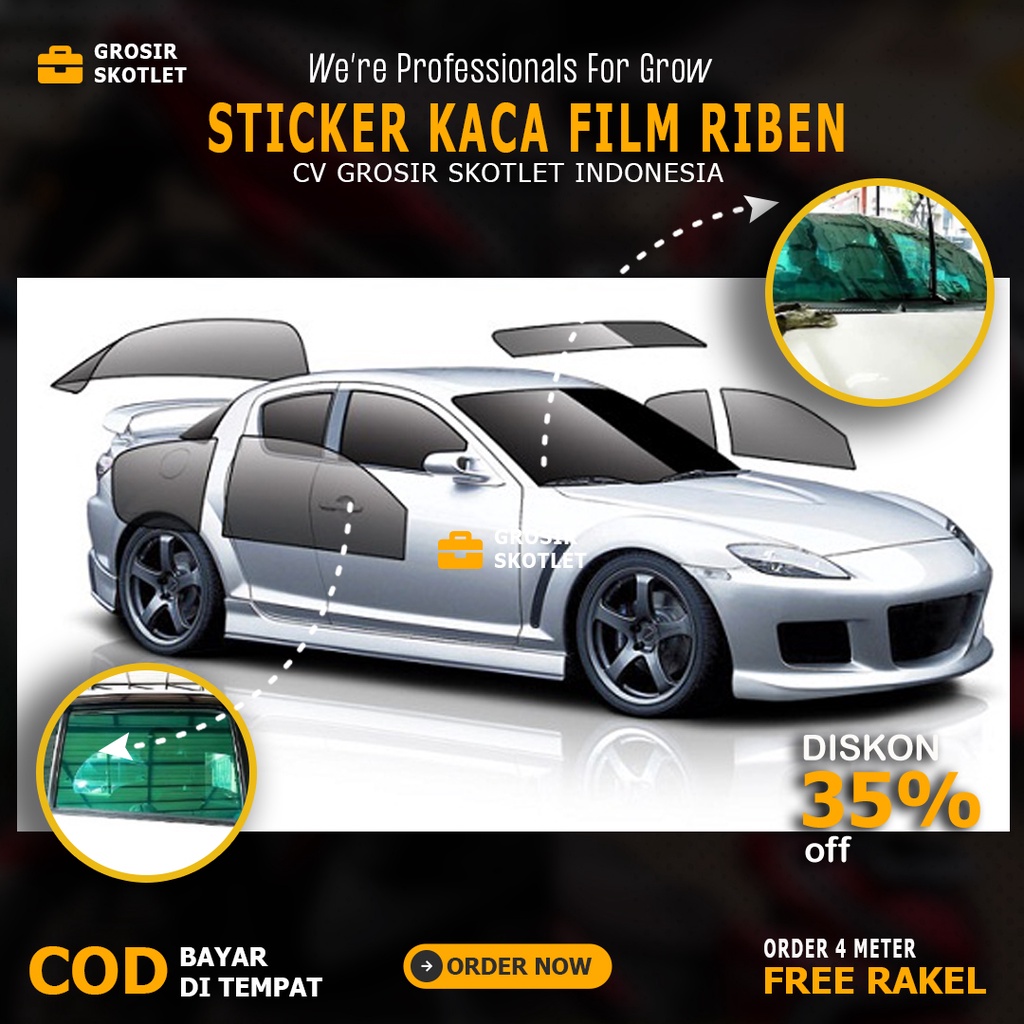 

ALL NEW FLASH SALE Sticker kaca film riben hijau 40% 60% / sticker anti gores kaca mobil / kacafilm riben keren