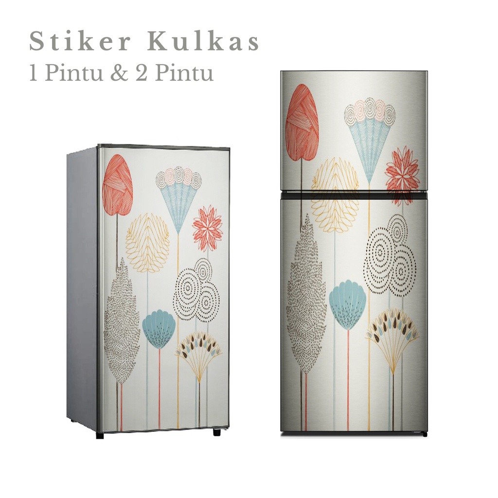 Stiker Kulkas 1 Pintu dan 2 Pintu motif Minimalist kode MT-47 - FM