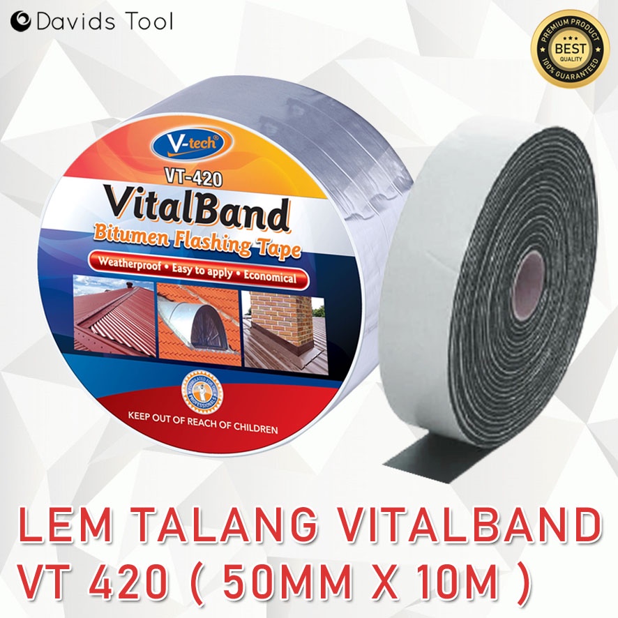 Vitalband Lem Seng Bocor Tahan Panas dan Air Waterproof Lakban Penambal Talang Anti Bocor 10M USA