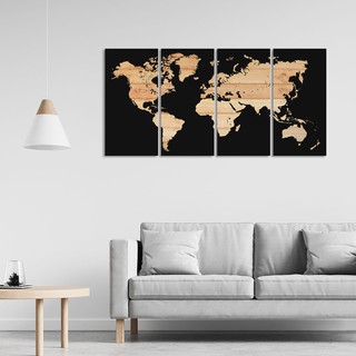 120x60cm Wall Decor Hiasan Poster Dinding Desain Peta Dunia World Map Vintage Kamar Rumah ...