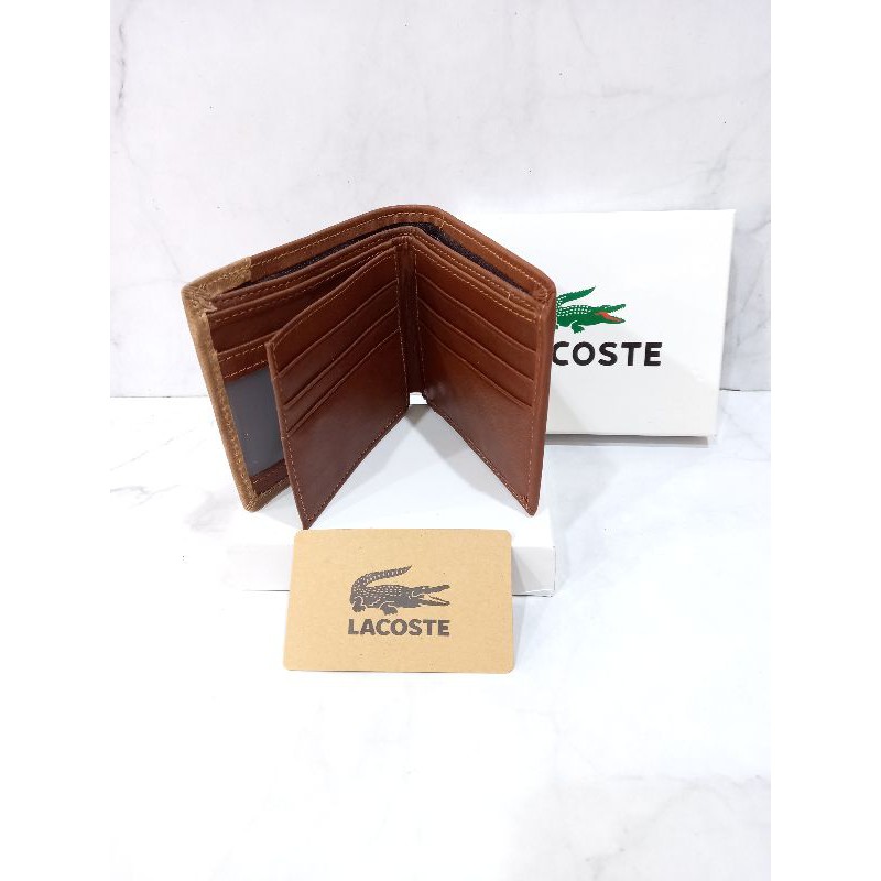 Dompet kulit lacoste.Dompet kulit pria import lacoste lct 001