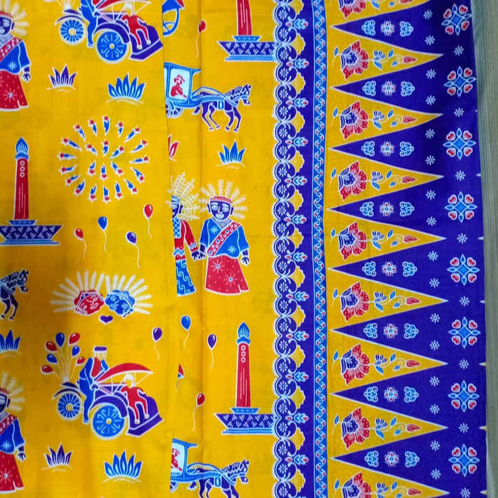 Kain Batik Betawi Halus Primisima Cap Cent Motif Betawi Ondel Ondel Shopee Indonesia