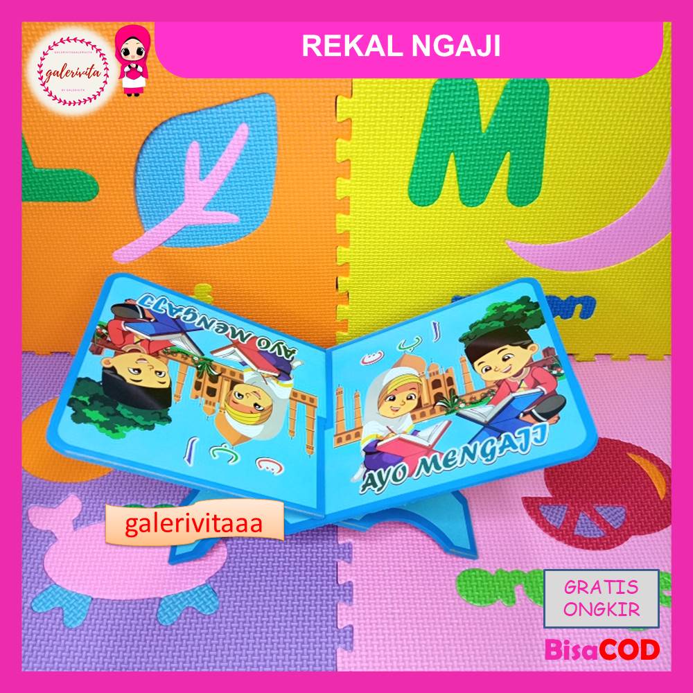 Meja Lipat Ngaji Karakter Anak / Meja Baca Al Quran / Meja Lipat Al Quran / Rekal Al Quran
