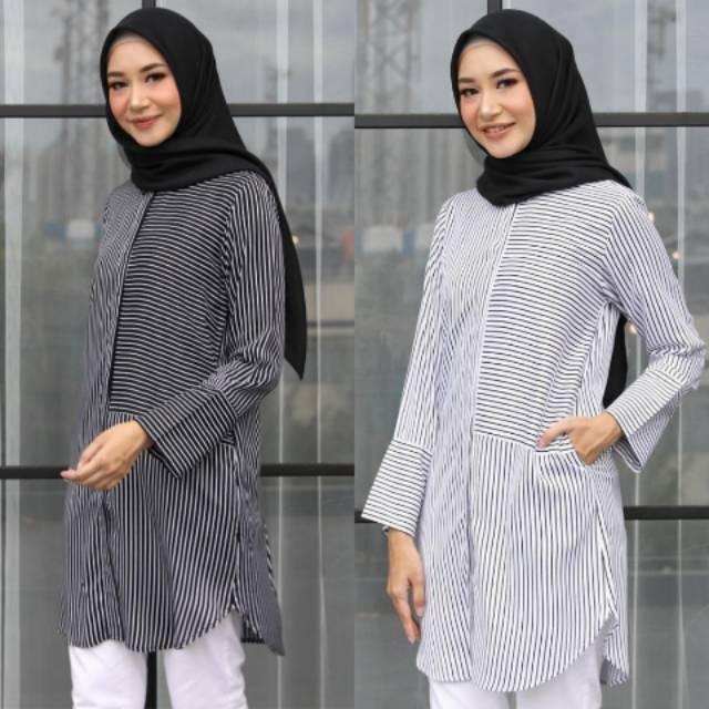 Stripes Tunik White by Heaven Lights