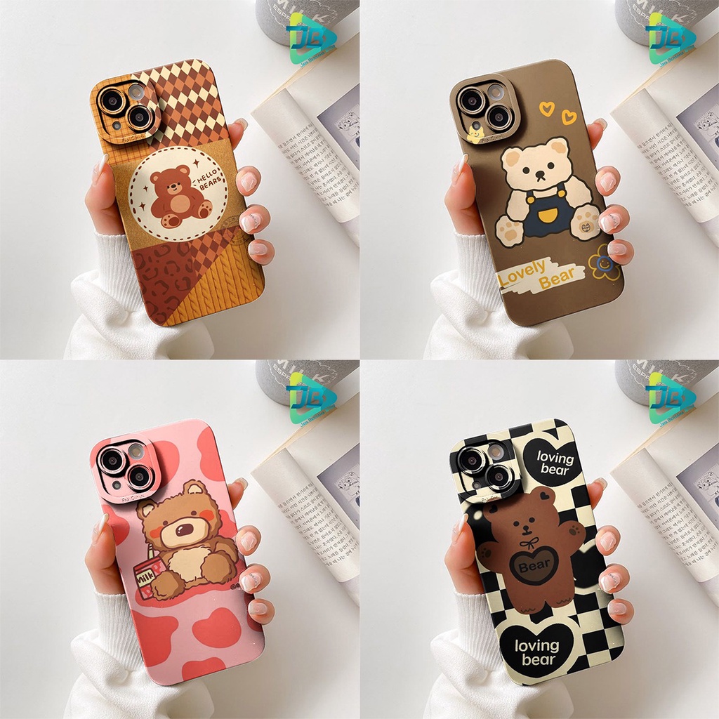 SOFTCASE PROCAMERA CUSTOM LOVELY BEAR OPPO VIVO SAMSUNG REALME XIAOMI IPHONE INFINIX FOR ALL TYPE JB5756