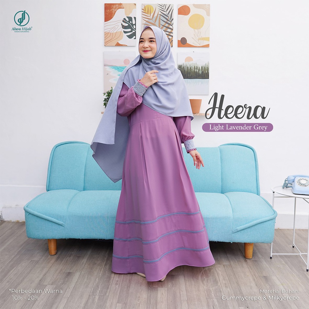 Gamis Stores | Heera Dress By Alwa Hijab Terbaru | Gamis OOTD | Fashion muslim kekinian | Gamis rema
