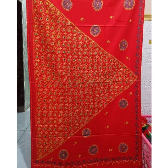 SORBAN KASHMIRI WARNA MERAH MEWAH LANGKA