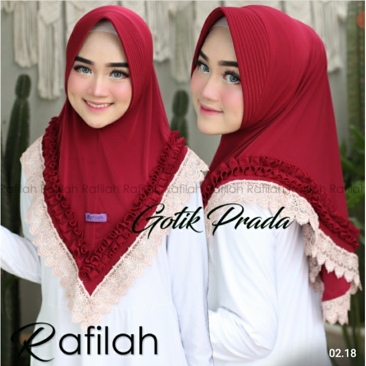 HIJAB INSTAN "GOTIK PRADA" ORI RAFILAH