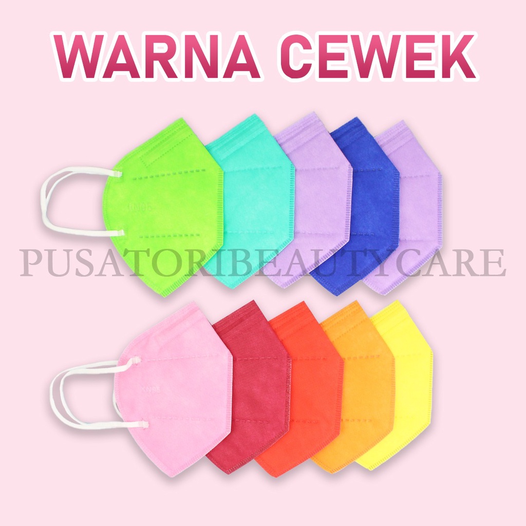 MASKER KN95 5PLY ISI 10 PCS KN95 WARNA RAINBOW PREMIUM