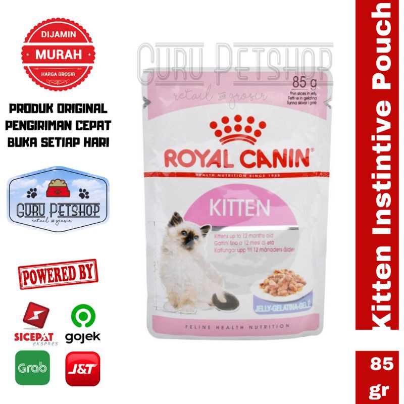 Royal Canin Wet Kitten Instintive Pouch 12×85gr / Makanan Kucing Pouch Royal Canin Wet