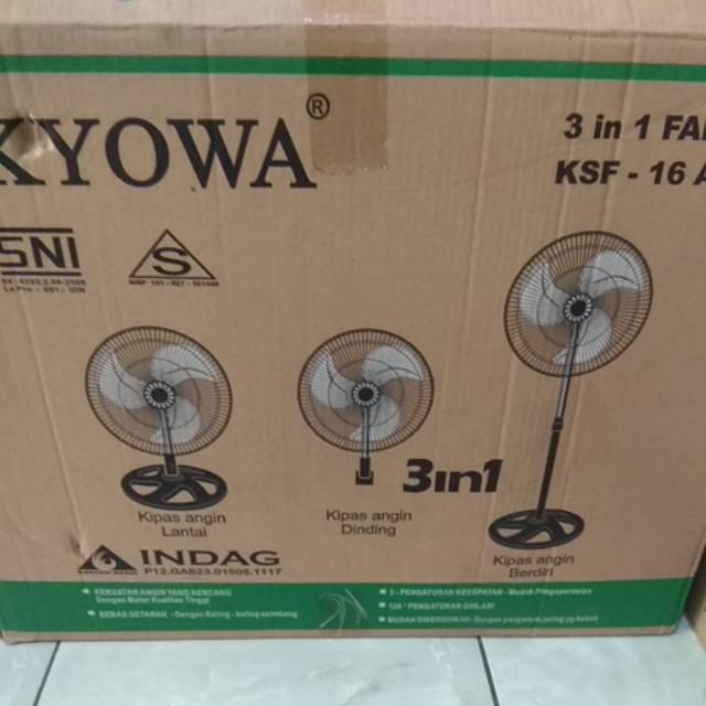 Stand Fan Besi Kyowa 18 inch 3in1 SNI Garansi Resmi