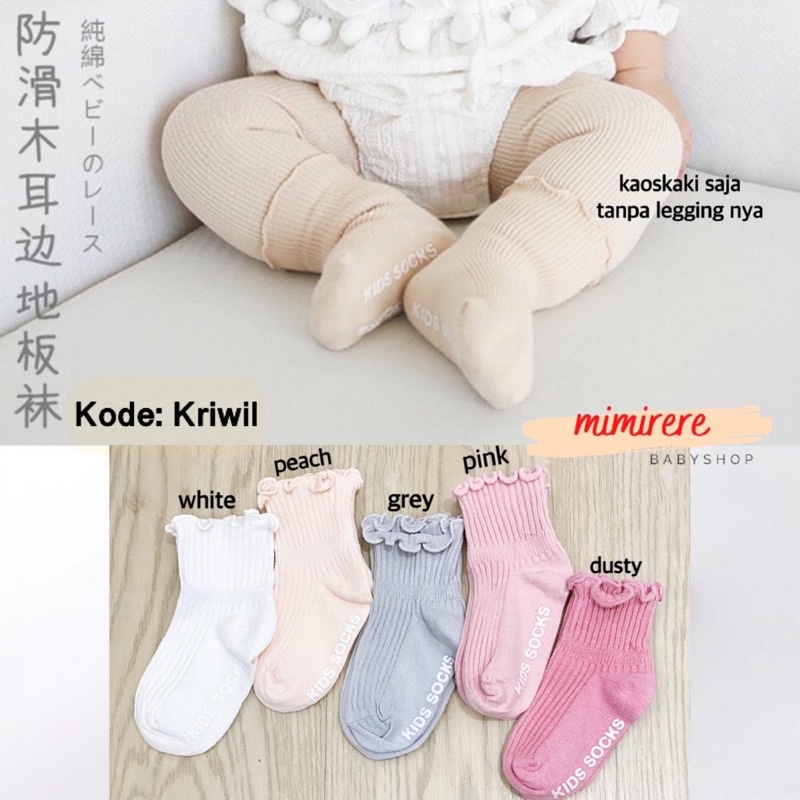 Kaoskaki Bayi Girl Renda Import Warna Pastel | Kaos kaki Bayi 0-12bulan