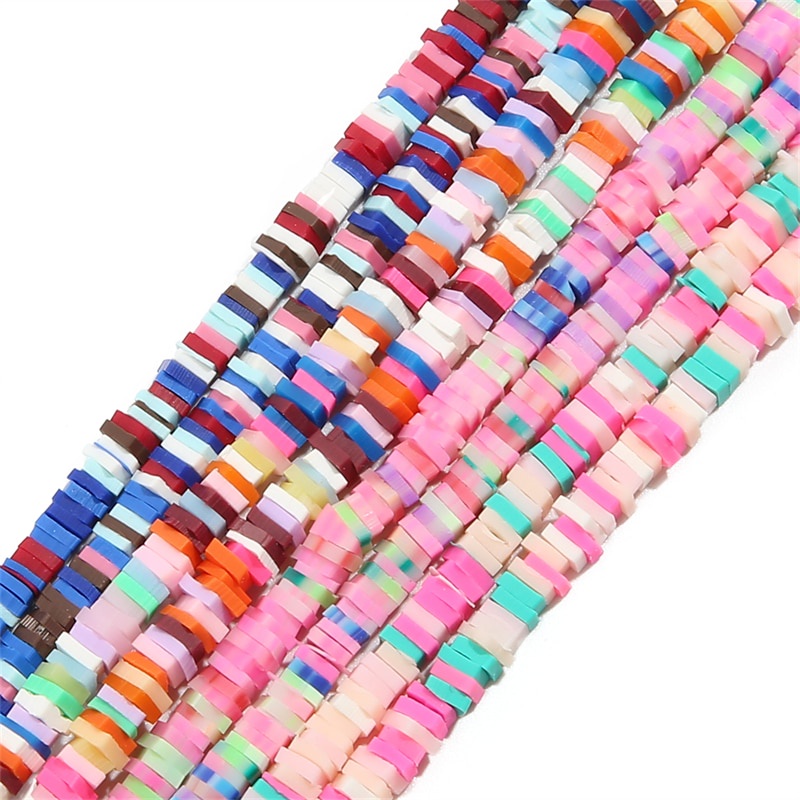 350 Pcs/String 5mm Campuran Warna Slice Tanah Liat Beads Untuk Membuat Perhiasan DIY Anak Gelang Kalung Aksesoris