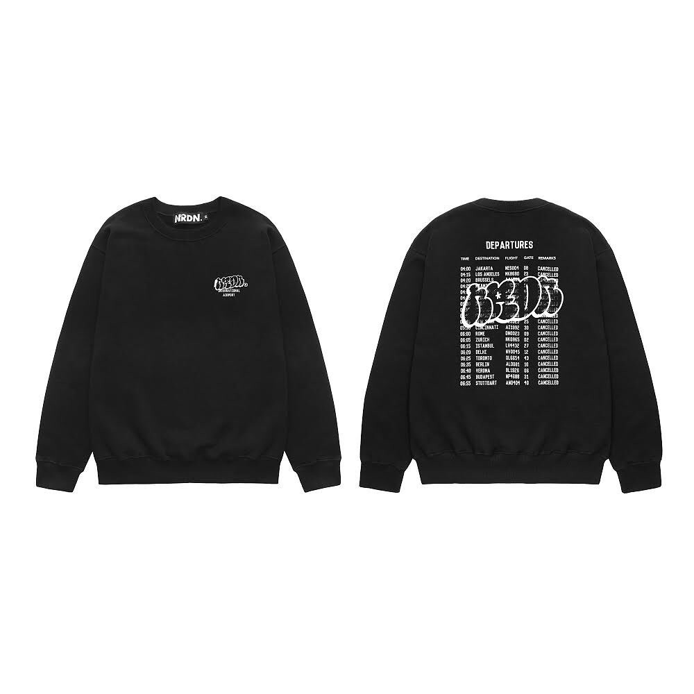 CREWNECK NRDN DEPARTURE BLACK