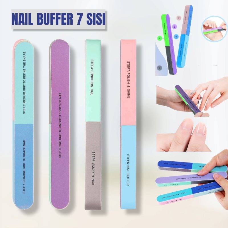 Amplas Kuku 7-Step - Nail Art - Amplas Kilap Kuku