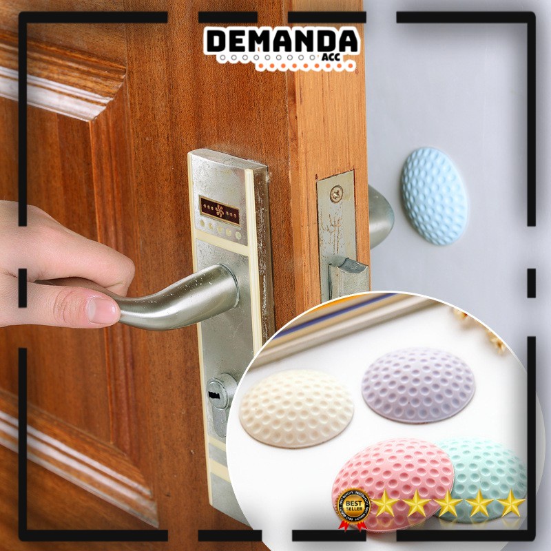 Pengaman Gagang Pintu Engsel Karet Silikon Door Stopper Wall Dinding Model Bola Golf