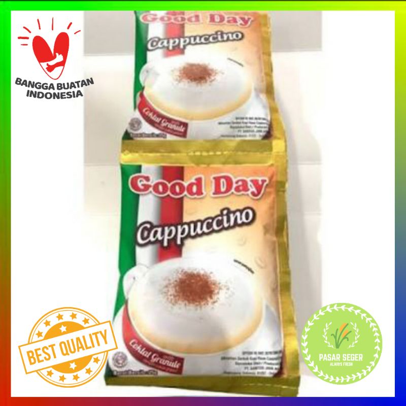 

Kopi Good Day Cappuccino Capucino 1 Renceng isi 10 Sachet