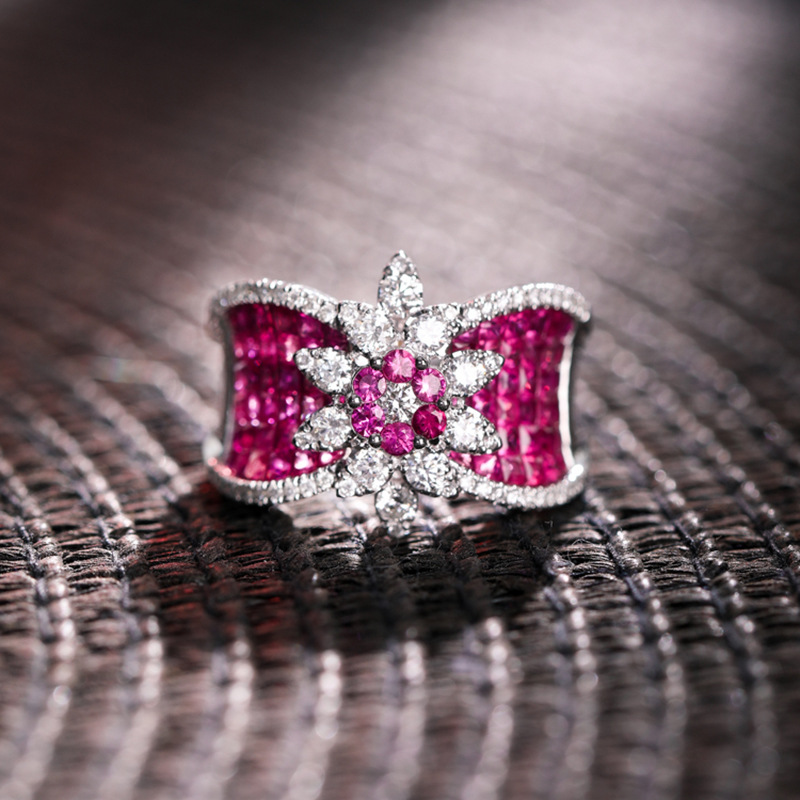 Female Ring Fashion Ruby Luxury