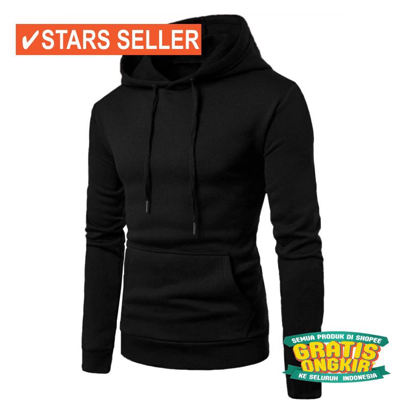 JAKET TERKEREN COWOK CEWEK  JEANS  BIOBLITZ / JAKET POLOS HOODIE JUMPER HITAM POLOS JAKET POLOS M