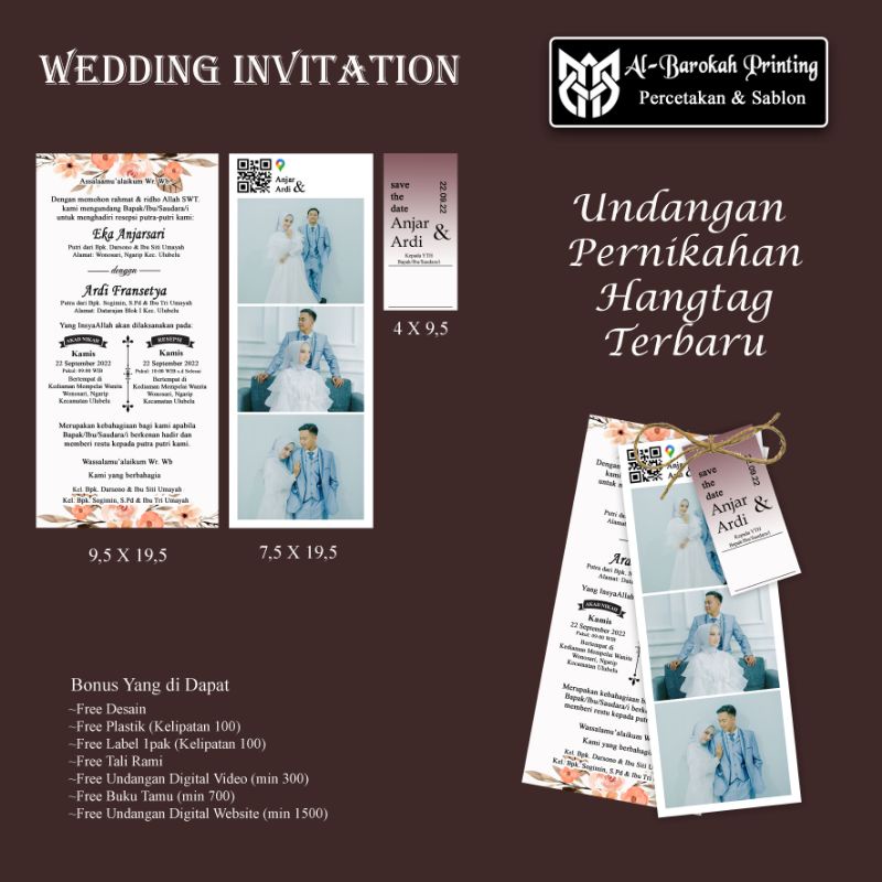 PROMO Undangan Pernikahan 2022 Terbaru mewah elegan Free Undangan Digital