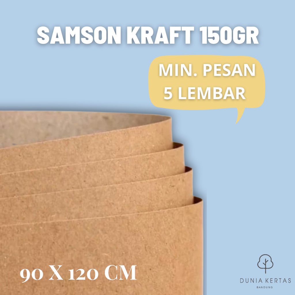 

Samson Kraft cokelat 150 GR (90CM x 120CM) MIN. PESAN 5 LEMBAR