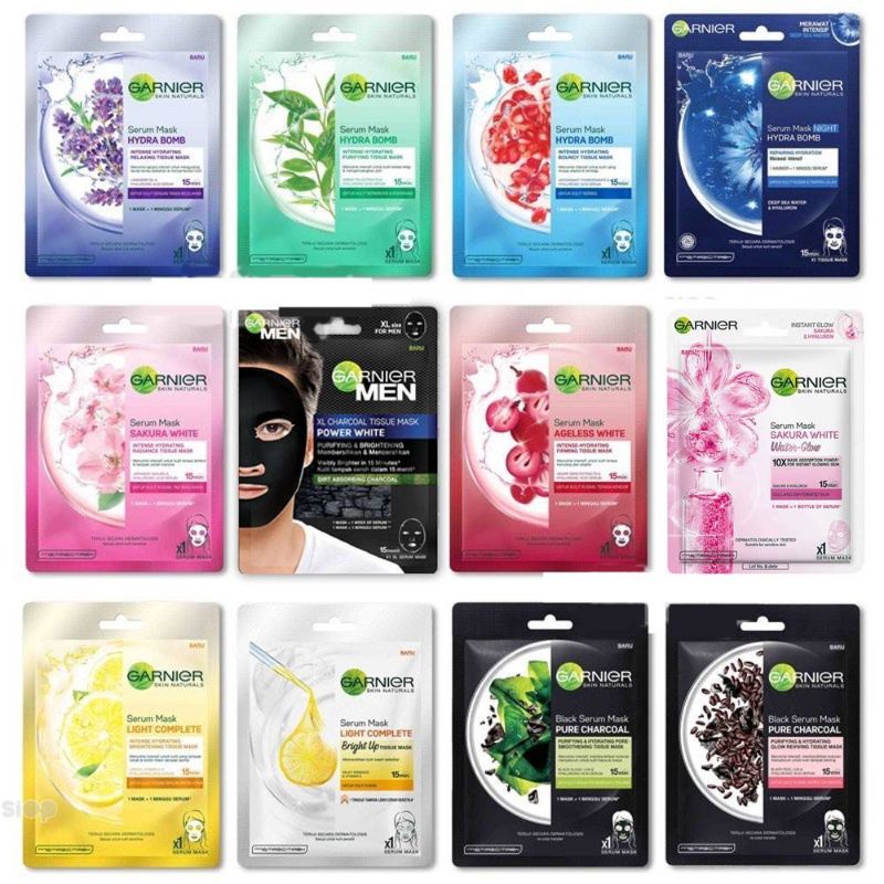 Garnier Serum Mask All Varian | maker wajah garnier