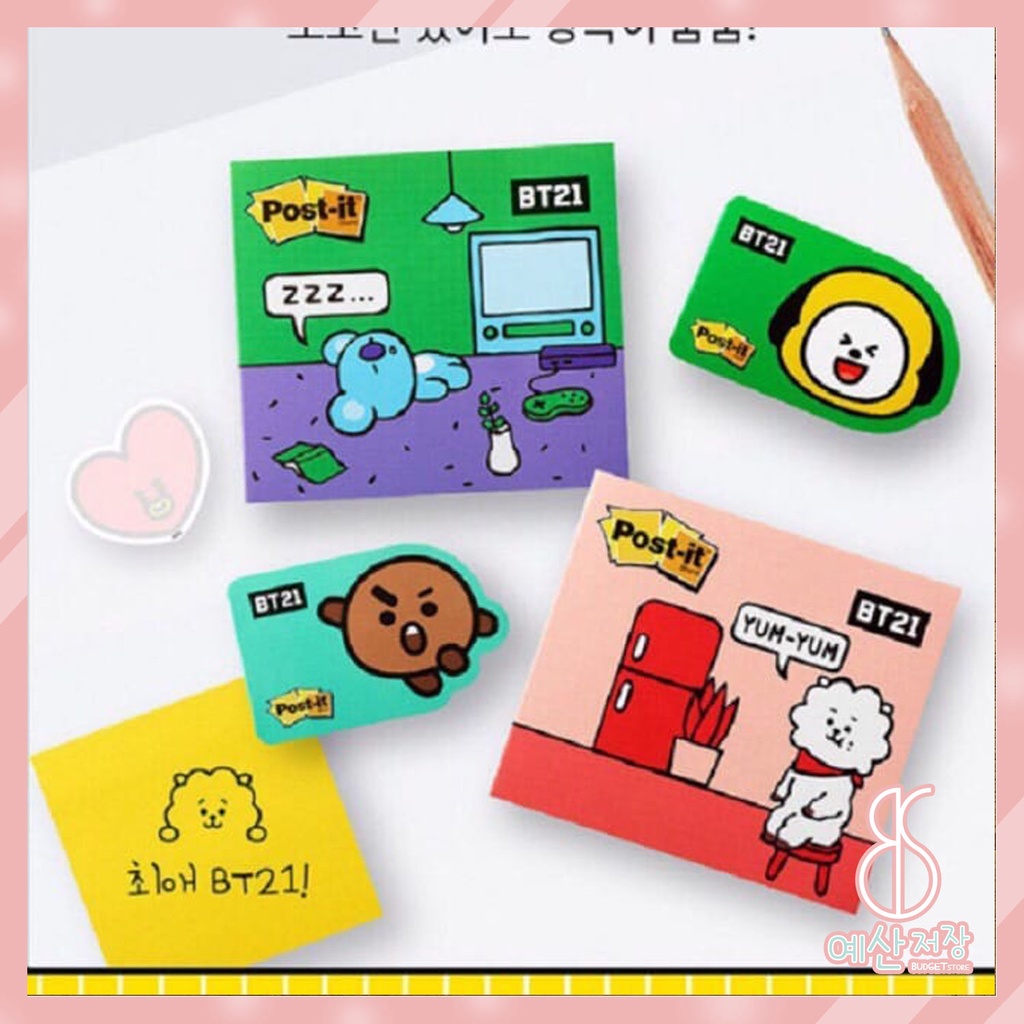 

[BS] BISA COD KPOP BTS BT21 Sticky Note Memo Cooky Tata - KP092