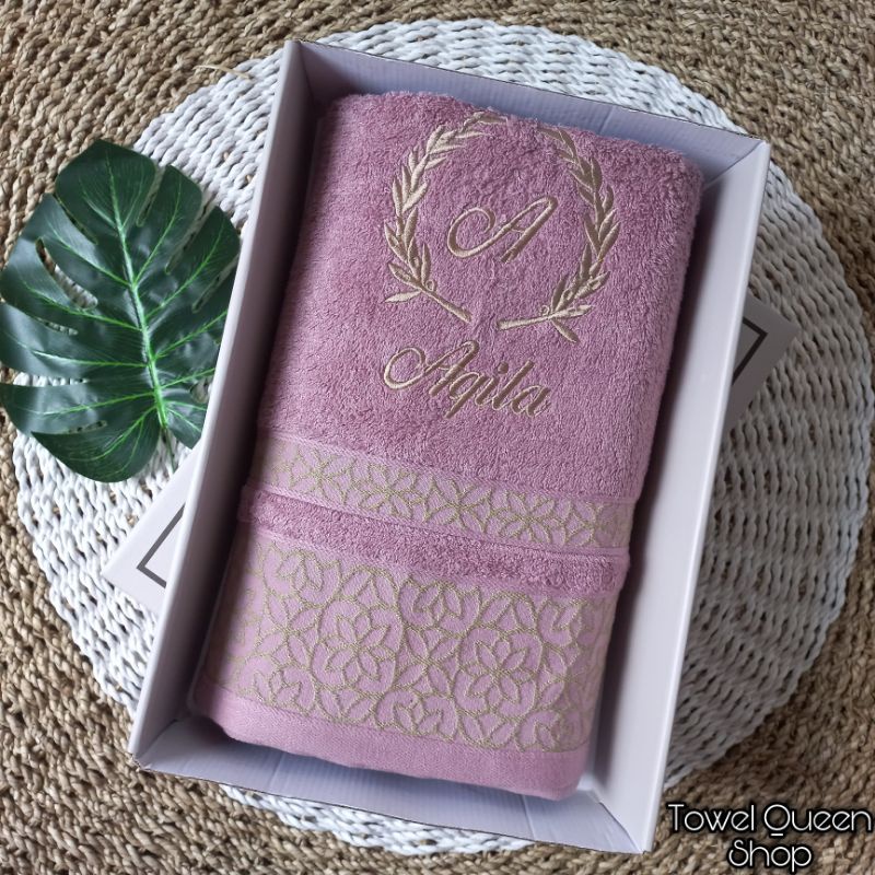 Handuk Mandi Single Fresia (Free Box + Bordir) -Towel Queen Shop