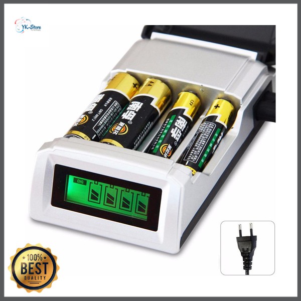 QUICK + AUTO STOP CHARGER Baterai Cas Taffware LCD 4 Slot for AA AAA C905W - ENELONG 900/2100/2400/2700 mah