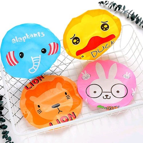 Shower Cap Karakter Topi Keramas Penutup Rambut Anak Dewasa Bahan Plastik PVC