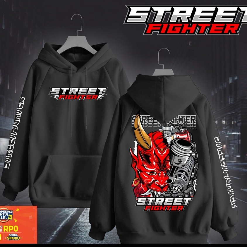 Jaket Jepang Street Fighter Hoodie Oversize XXL XXXL XXXXXXL(6XL)Sweater Crewneck BigSize Jaket Pria