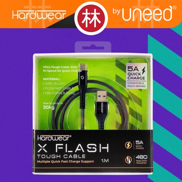 Hardwear X Flash Kabel Data Cable USB Type C Fast Charging 5A by UNEED