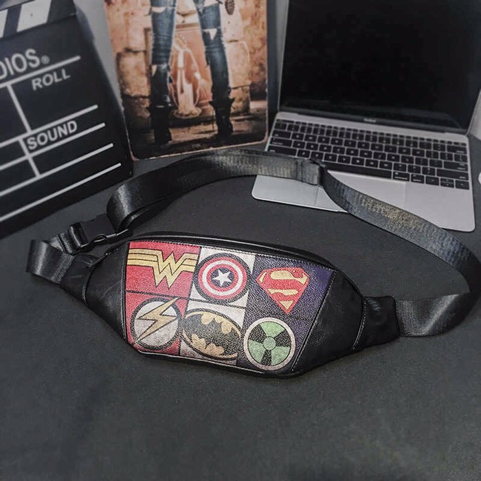Tas Selempang Kulit Bahu Pria Waistbag Slingbag T&S HERO