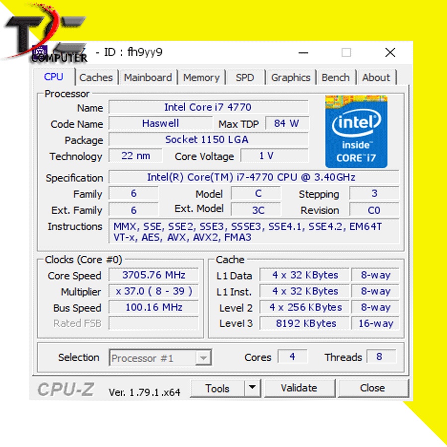 Processor Intel® Core™ i7-4770