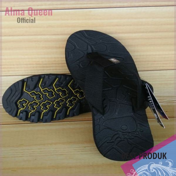 TERBARU SANDAL GUNUNG REI JEPIT / SANDAL OUTDOOR HITAM