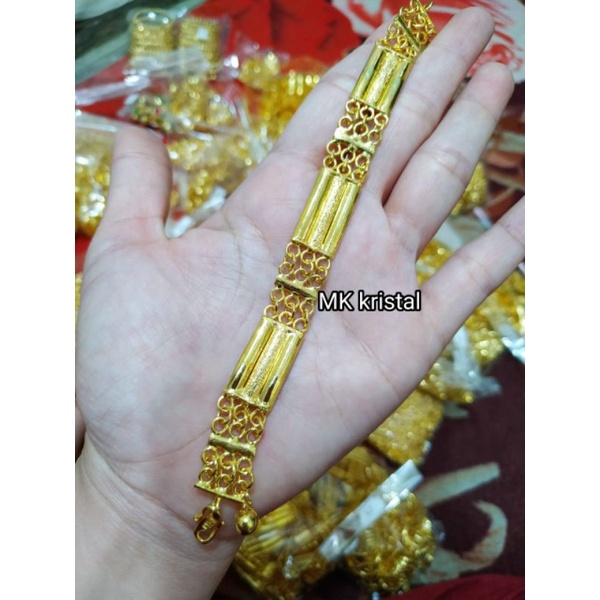 gelang bambu pasir lapis kristal