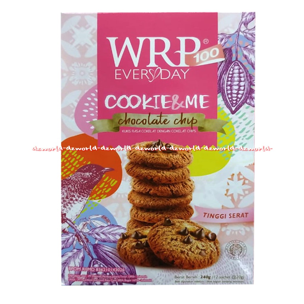 WRP Everyday Chocolate Chip Cookies 12sachet Snack Cemilan Diet Coklat W.R.P Wrp Every Day Cukies 12 sachet