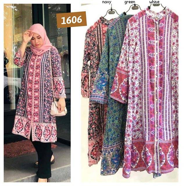 BANGKOK 2 LONG TUNIK, Matt Katun Rayon, Ori Import Bangkok L30