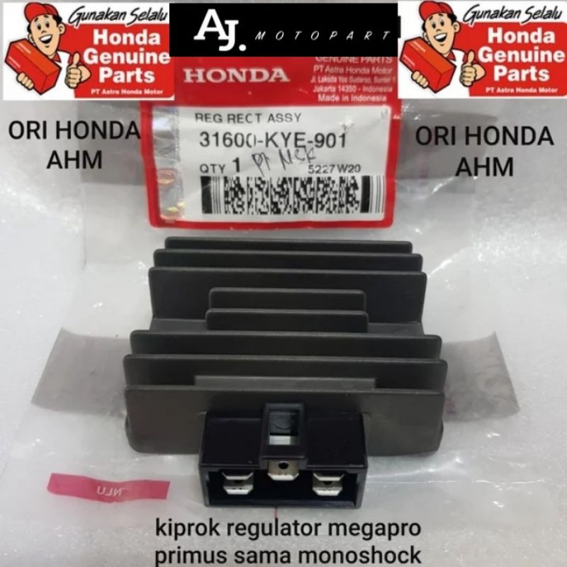 kiprok regulator megapro primus megapro monoshock ori honda ahm