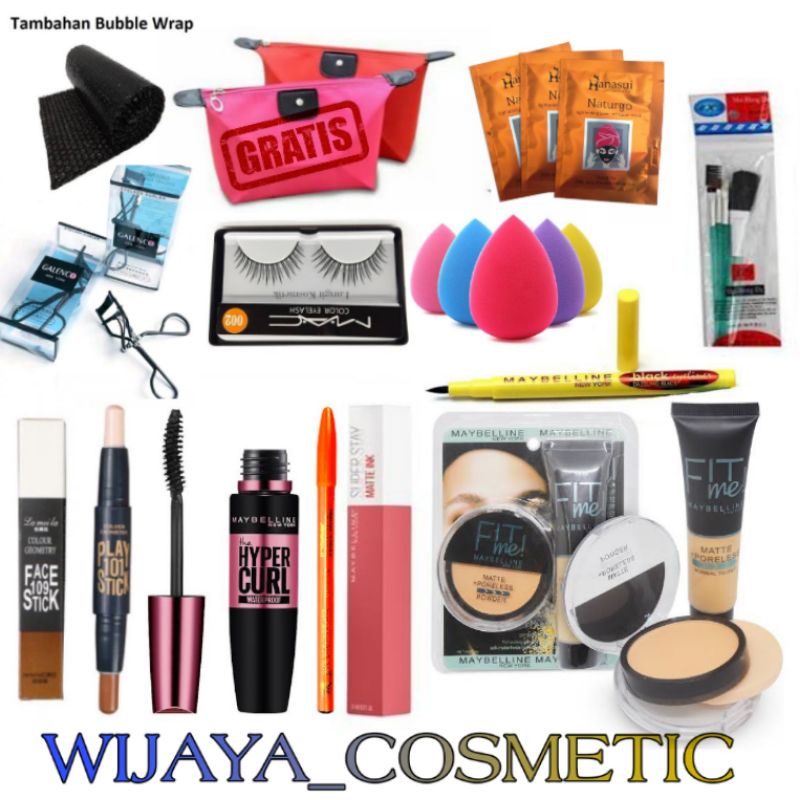 Paket Kosmetik Maybelline / Paket Kosmetik Lengkap / Paket Kosmetik Murah Lengkap / Paket Make up Le