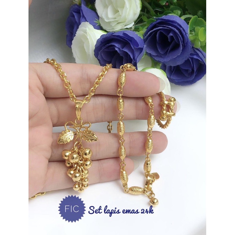 set perhiasan emas 24k